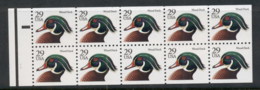 USA 1991-95 Sc#2484 Wood Duck Booklet Pane MUH - Andere & Zonder Classificatie