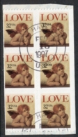 USA 1995 Love 32c Blk6 FU - Otros & Sin Clasificación