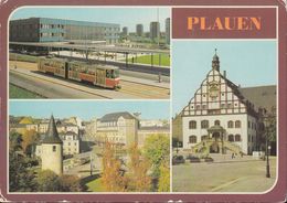 D-08523 Plauen - Ansichten - Straßenbahn - Tram - 3x Nice Stamps - Plauen