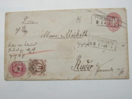 EISLEBEN , Klarer Stempel Auf 1 Gr. Ganzsache , Seltenes Porto - Enteros Postales