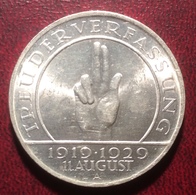 3 Reichsmark 1929 A Weimarer Republik Deutsches Reich „TREUE DER VERFASSUNG“ Schwurhand J. 340 (Münze MS Coin Monnaie - 3 Mark & 3 Reichsmark