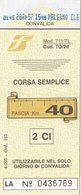 FERROVIE DELLO STATO /  Biglietto Corsa Semplice _ Fascia Km 40 - Monde