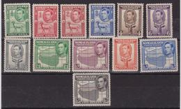Somaliand 679 * 1938 Giorgio VI, Soggetti Vari, SG N. 93/104. Cat. £ 150,00 MH - Somalilandia (Protectorado ...-1959)