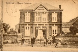 Belgique. CPA. REMICOURT  Maison Commune. Statue. 1924. Scan Du Verso. - Remicourt