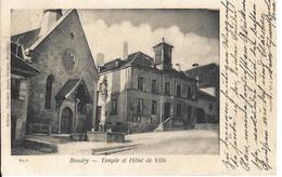 NEUCHÂTEL Boudry - Temple Et Hôtel De Ville	Editeur Timothée Jacot, Neuchâtel	No 1	 - Circulé Le 01.10.1903 Vers Berlin - Boudry