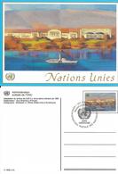 Onu, United Nations, Nations Unies,genève, Entier Postal 1992, Carte Fdc, 0.90 Fs, Palais Des Nations - Briefe U. Dokumente