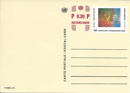 Onu, United Nations, Nations Unies,genève, Entier Postal 1996, Carte Neuve, 0.50 Fs+0.20 , Logo Multicolore - Briefe U. Dokumente