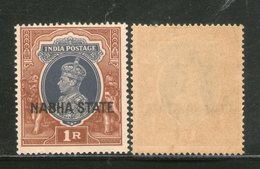 India NABHA State 1Re Postage KG VI SG 89 / Sc 81 Cat £14 MNH Inde Indien - Nabha