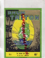 33 - BORDEAUX- ETIQUETTE RHUM TRITON- ETS RHUM DU MARIN - - Rhum