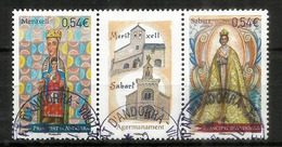 Jumelage Du Sanctuaire N-D De Meritxell,Andorre,  & N-D De Sabart En Ariège. Bande Oblitérée 1 ère Qualité - Oblitérés