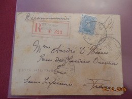 Lettre De Belgique De 1917 Pour La France En Recommande (Poste Militaire) - Army