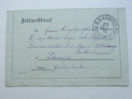 1915 , WEILH. - AGSB.  Bahnpost, Klarer Stempel Auf Brief - Feldpost (postage Free)