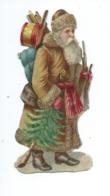 Ancienne Chromo-découpi, Père-Noël, Santa Klaus, N° 6 - Kerstmotief