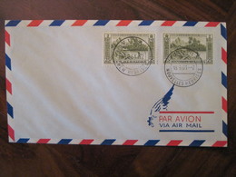 New Hebrides Nouvelles 1961 Légende Anglaise Et Française Port Vila Air Mail France Par Avion Enveloppe Condominium PA - Cartas & Documentos