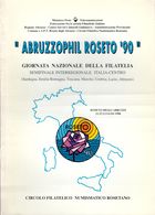ABRUZZOPHIL ROSETO '90 - GIORNATA NAZIONALE DELLA FILATELIA SEMIFINALE INTERREGIONALE ITALIA CENTRO 21/22 LUGLIO 1990 - Expositions Philatéliques