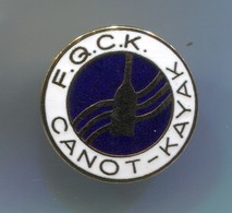 Rowing Canoe Kayak - FQCK, Federation Quebec Canada, Enamel Pin, Badge, Abzeichen - Roeisport