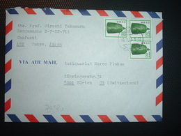 LETTRE Par Avion Pour La SUISSE TP 60 X3 OBL.16 X 04 CHOFUSHI - Storia Postale