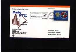 Argentina 1980 Lufthansa Flight LH 509 Buenos Aires - Rio De Janeiro - Lettres & Documents