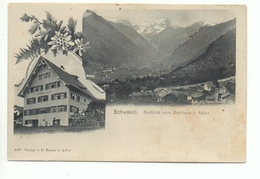 SCHWÄNDI Aussicht Vom Gasthaus Z. Adler P. Stoeri Gel. 1904 V. Netstal N. Schwanden - Netstal