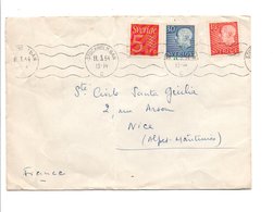 SUEDE AFFRANCHISSEMENT COMPOSE SUR LETTRE POUR LA FRANCE 1964 - Other & Unclassified