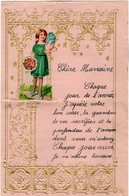 VP13.690 - Sart Dames Avelines ( VILLERS LA VILLE ) 1948 - Lettre Illustrée Découpis Enfant Papier Gaufré - Ragazzi