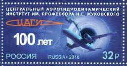 Russia 2018,TsAGI, Zhukovsky Central Aerohydrodynamic Institute,# 2413,XF MNH** OR573 - Ongebruikt