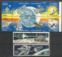 USA. Conquêtes Spatiales Americaines. 12 Timbres Neufs ** - North  America