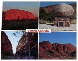 (4444) Australia - NT - Ayers Rock Aka Now Call Uluru - Central Australia 4 Views - Uluru & The Olgas