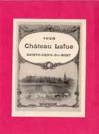 Etiquette Vin, Sainte-Croix-du-Mont, Château Lafue, 1928 - Verzamelingen, Voorwerpen En Reeksen