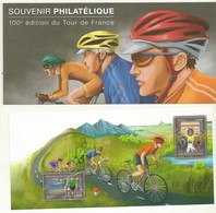 BLOC SOUVENIR 81 100 ANS DU TOUR  DE FRANCE DANS SON BLISTER  FERME. COTE  22  EUROS. - Ciclismo