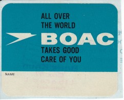 ANTIGUA ETIQUETA DE LA COMPAÑIA AEREA BOAC DE KUALA LUMPUR (AVION-PLANE) - Baggage Labels & Tags