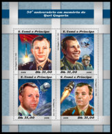 SAO TOME 2018 **MNH Yuri Gagarin Space Raumfahrt Espace M/S - OFFICIAL ISSUE - DH1850 - Afrique