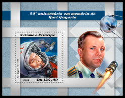 SAO TOME 2018 **MNH Yuri Gagarin Space Raumfahrt Espace S/S - OFFICIAL ISSUE - DH1850 - Afrique