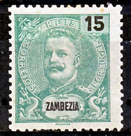 !										■■■■■ds■■ Zambezia 1903 AF#46* Mouchon New Colors 15 Réis (x3447) - Zambezië