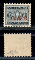 REPUBBLICA SOCIALE - GNR VERONA - 1944 - Segnatasse - 60 Cent (54) - Gomma Integra - Ben Centrato - Oliva + Cert. AG - Sonstige & Ohne Zuordnung