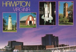 Virginia Hampton Skyline Old Point Comfort Lighthouse Space Shuttle At NASA Visitors Center & More 1996 - Hampton