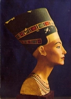 Pointed Limestone Bust Of Oueen Nefertiti - Formato Grande Viaggiata – E 9 - Museums