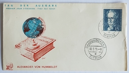 1959 Saarbrücken, FDC, Alexander Von Humboldt, Deutsche Bundespost, Germany - FDC