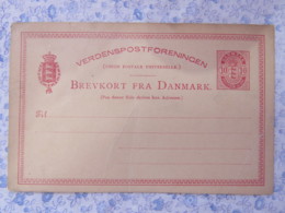 Denmark Around 1890 - 1900 Stationery Card Unused - Arms Lions - Lettres & Documents