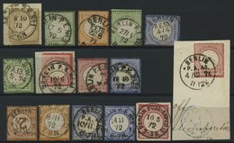 Dt. Reich O,BrfStk , 15 Brustschilde Mit Verschiedenen Berliner Postexpeditionsstempeln, Feinst/Pracht - Used Stamps