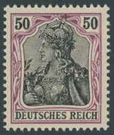 Dt. Reich 91Ix **, 1905, 50 Pf. Graulila/schwarz Friedensdruck, Postfrisch, Pracht, Gepr. Jäschke, Mi. 240.- - Other & Unclassified