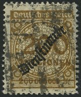 DIENSTMARKEN D 83a O, 1923, 200 Mio. M. Ockerbraun, Feinst (rechts Nachgezähnt), Gepr. Peschl, Mi. 200.- - Officials