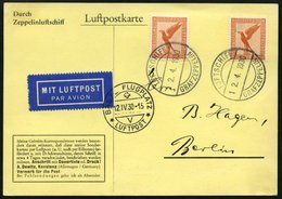 ZEPPELINPOST 51C BRIEF, 1930, Schweizfahrt, Abwurf Basel, Bordpost, Mit Mehrfachfrankatur Mi.Nr. 381, Prachtkarte - Airmail & Zeppelin