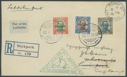 ZEPPELINPOST 114 BRIEF, 1931, Islandfahrt, Isländische Post, Einschreibbrief Mit Komplettem Satz Nach Liverpool, Feinst - Airmail & Zeppelin