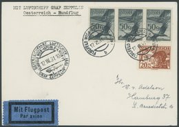 ZEPPELINPOST 117B BRIEF, 1931, Österreichfahrt, österreichische Post, Poststempel WIEN-ASPERN, Prachtkarte - Airmail & Zeppelin