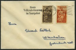 SAARGEBIET 199/200 BRIEF, 1935, 40 Und 60 C. Volksabstimmung Mit Abstimmungsstempel Auf Prachtbrief - Other & Unclassified