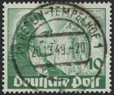 BERLIN 61 O, 1949, 10 Pf. Goethe, Ideal Gestempelt, Pracht, Mi. 70.- - Other & Unclassified