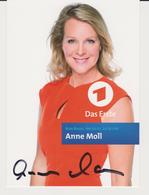 Authentic Signed Card / Autograph -  Actress ANNE MOLL  - German TV Series Rote Rosen - Autographs