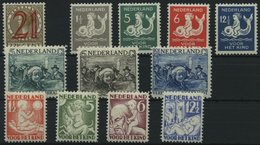 NIEDERLANDE 228-39A *, 1929-30, Königin Wilhelmina, Rembrandt, Voor Het Kind, Falzrest, 12 Prachtwerte - Netherlands