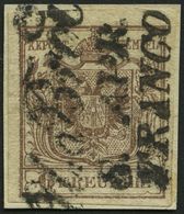 ÖSTERREICH 4X BrfStk, 1850, 6 Kr. Braun, Type Ib, Auf Knappem Briefstück, L1 U.BROD Und L2 FRANCO, Pracht, Gepr. Grobe - Oblitérés